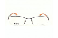 نظارة طبية BOSS للرجال والنساء مستطيل لون رمادي 