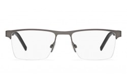نظارة طبية BOSS للرجال مستطيل لون رمادي غامق و أسود - 1066 R80