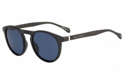 نظارة شمسية BOSS للرجال والنساء دائري لون أسود 