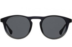 نظارة شمسية BOSS للرجال والنساء دائري لون أسود 