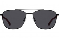 نظارة شمسية BOSS للرجال افياتور لون أسود وأحمر 