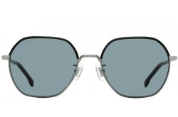 نظارة شمسية BOSS للرجال والنساء مربع لون أسود وأبيض 