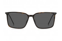 نظارة شمسية BOSS للرجال دائري لون أسود مطفي و ذهبي 