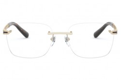 نظارة طبية BVLGARI للرجال مستطيل لون ذهبي و نمري  - BV1109 2052
