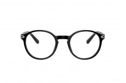 نظارة طبية BVLGARI للرجال والنساء دائري لون أسود و فضي  - BV3045 501