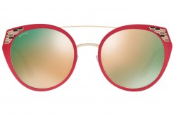 نظارة شمسية BVLGARI للنساء كات آي لون أحمر و فضي  - BV6095 20274Z