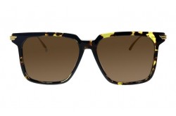 نظارة شمسية BOTTEGA VENETA للرجال والنساء مربع لون نمري و ذهبي  - BV1006S 002