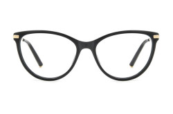 نظارة طبية CAROLINA HERRERA للنساء كات آي لون أسود و ذهبي  