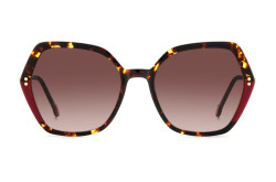 نظارة شمسية CAROLINA HERRERA للنساء كات آي لون نمري و ذهبي  