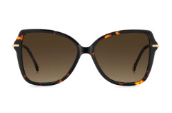 نظارة شمسية CAROLINA HERRERA للنساء كات آي لون نمري و ذهبي  