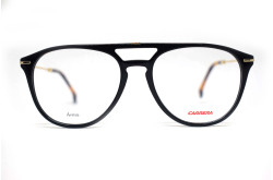 CARRERA FRAME FOR UNISEX ROUND BLACK AND GOLD 