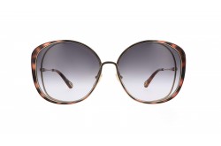 CHLOÉ SUNGLASS FOR WOMEN SQUARE GOLD AND TIGER - CH0036S 001