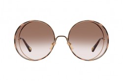 CHLOÉ SUNGLASS FOR WOMEN ROUND GOLD AND TIGER - CH0037S 001