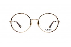 نظارة طبية CHLOÉ للنساء دائري لون ذهبي و نمري  - CH0040O 001