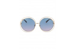 نظارة شمسية CHLOÉ للنساء دائري لون ذهبي  - CH0045S 003