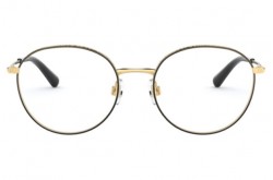 نظارة طبية DOLCE&GABBANA للرجال والنساء دائري لون أسود و ذهبي  - DG1322 1334