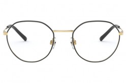 نظارة طبية DOLCE&GABBANA للرجال والنساء دائري لون أسود و ذهبي  - DG1324 1334