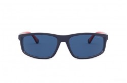 نظارة شمسية EMPORIO ARMANI للرجال مستطيل لون أزرق و أحمر - EA4144 5754-80