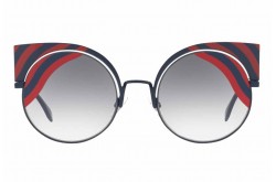 نظارة شمسية FENDI للنساء دائري لون أسود - FF0215/S   0M1/9L