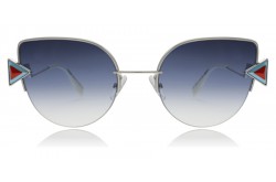 نظارة شمسية FENDI للنساء كات اي لون فضي 