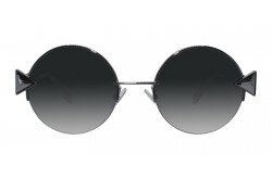 نظارة شمسية FENDI للنساء دائري لون رمادي 