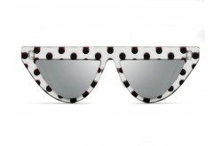 نظارة شمسية FENDI للنساء ماسك لون فضي و أسود  - FF0371S 2BSDC