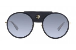 نظارة شمسية GUCCI للنساء دائري لون أسود و ذهبي - GG0061S 016