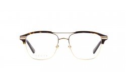 GUCCI FRAME FOR UNISEX SQUARE BLACK AND GOLD - GG0241O  003