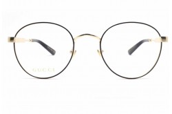 نظارة طبية GUCCI للرجال والنساء دائري لون أسود وذهبي - GG0290O   001