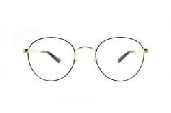 GUCCI FRAME FOR UNISEX ROUND BLACK AND GOLD - GG0290O  002