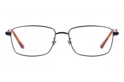 نظارة طبية GUCCI للرجال مستطيل لون رمادي غامق و أسود  - GG0576OK 006