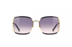 نظارة شمسية GUCCI مربع اسود وذهبي للنساء -GG0593SK 001