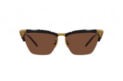GUCCI SUNGLASS FOR WOMEN CAT EYE BLACK AND GOLD - GG0660S 001