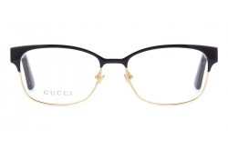 GUCCI FRAME FOR WOMEN RECTANGLE BLACK AND GOLD - GG0751O 005
