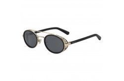 نظارة شمسية JIMMY CHOO للنساء بيضاوي لون أسود و ذهبي  - JIMTONIES 2M2IR