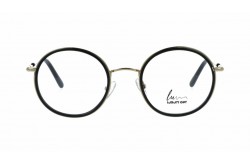نظارة طبية LUXURY للرجال والنساء دائري لون أسود و ذهبي  - LX1269 C02
