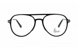 نظارة طبية LUXURY للرجال آفياتور لون أسود و فضي  - LX1279 C01