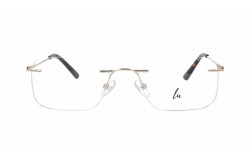 نظارة طبية LUXURY للرجال والنساء مربع لون نمري و ذهبي  - LX3006 C1