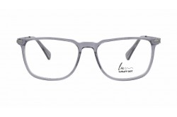 نظارة طبية LUXURY للرجال والنساء مستطيل لون فضي و رمادي  - LXT010 C4