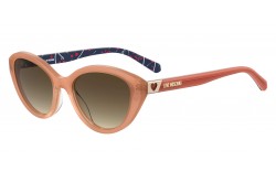 نظارة شمسية MOSCHINO LOVE للنساء بيضاوي لون وردي  - MOL033S 733HA
