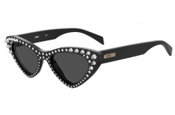 نظارة شمسية MOSCHINO للنساء كات آي لون أسود  - MOS006SSTR 807IR