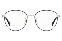 نظارة طبية MOSCHINO للرجال والنساء دائري لون أسود و ذهبي  - MOS591F 2M2