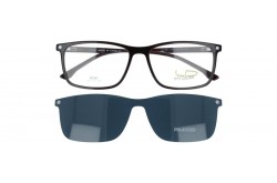 نظارة طبية مع عدسات شمسية MY COLORS للرجال والنساء مستطيل لون بني  - MC541 C4