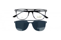نظارة طبية مع عدسات شمسية MY COLORS للرجال والنساء دائري لون أسود و رمادي  - MC543 C3