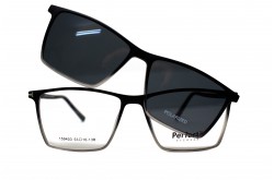 نظارة طبية مع عدسات شمسية PERFECTO للرجال مستطيل لون تدرج الأسود  