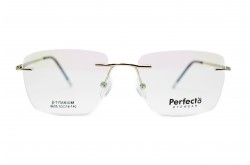 نظارة طبية PERFECTO للرجال مستطيل لون فضي  