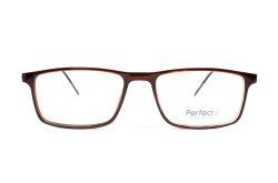 نظارة طبية PERFECTO للرجال والنساء مستطيل لون بني  