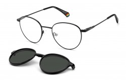 نظارة طبية مع عدسات شمسية POLAROID للرجال والنساء كات آي لون أسود و ذهبي  - PLD6158CS 807M9