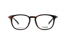 نظارة طبية POLAROID للرجال والنساء مربع لون نمري و فضي  