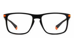 نظارة طبية POLAROID للرجال مستطيل لون أسود و رمادي  - PLDD447 8LZ